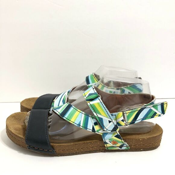 The Art Company Leather Footbed Sandals Quarter Ankle Strap Strappy Shoes 40 / 9 - Picture 3 of 8